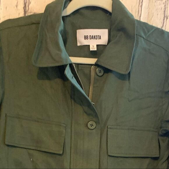 BB Dakota Long Sleeves Olive Green Jacket NWT - Picture 6 of 9